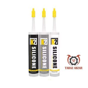 چسب سیلیکون شفاف K2 کاسپین (300ml) کارتن 24 عددی