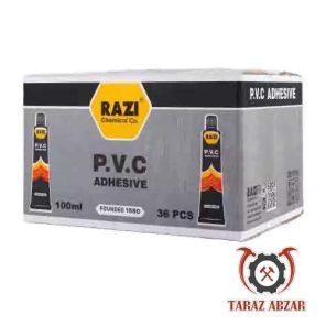 چسب پی وی سی pvc رازی 100 سی سی کارتن 36 عددی