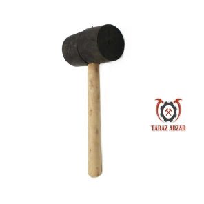 چکش لاستیکی دسته چوبی